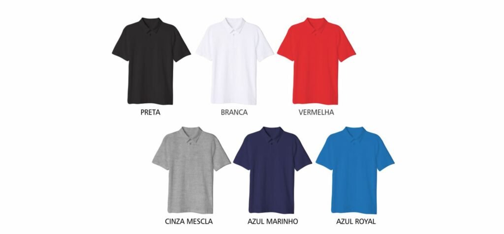 cores de camisetas personalizadas